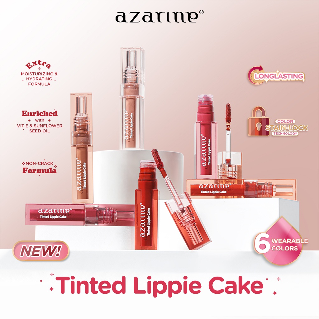 ⭐BAGUS⭐ AZARINE Tinted Lippie Cake Lip Tint 2.9ml | Lip Tint x Red Velvet