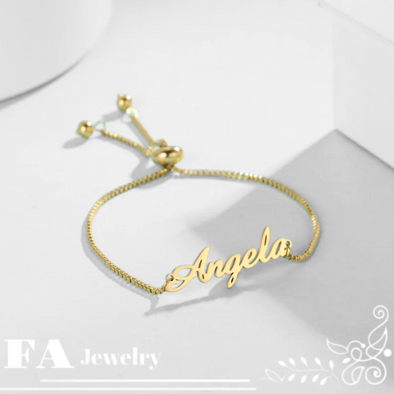 gelang nama lapis emas 14k gelang bayi sampai dewasa  gelang custom name