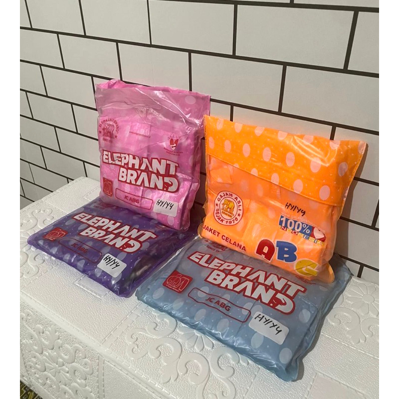 Jas Hujan Setelan ABG Elephant Brand Motif POLKADOT