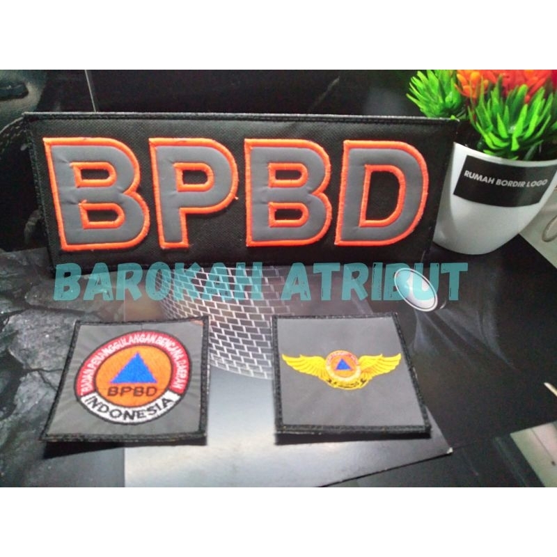 Logo bordir perekat BPBD satu set