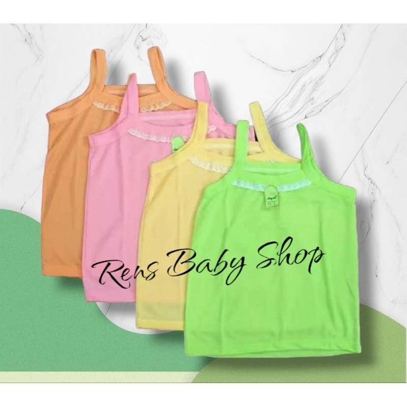 Singlet tali kaos dalam renda warna anak remaja perempuan