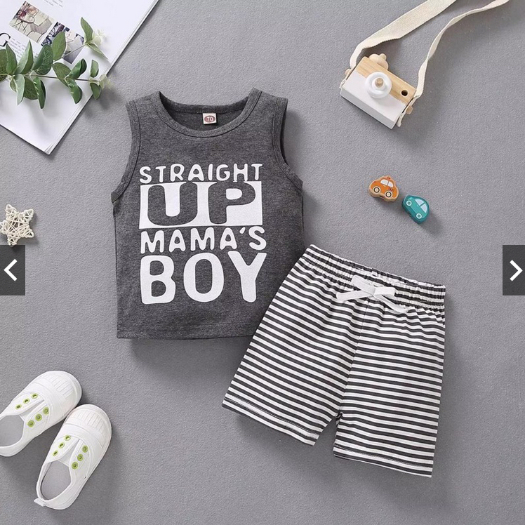 SETELAN  BAJU ANAK /  SETELAN SINGLET KOMBI SALUR MAMA BOY