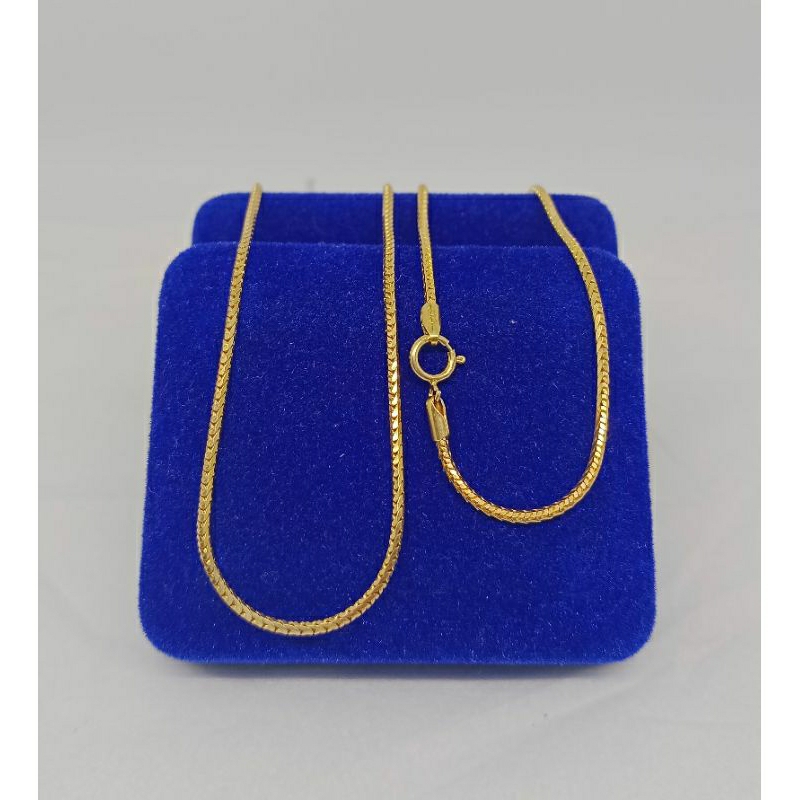 kalung rantai tali sepatu padat/perak asli silver 925 lapis emas/perhiasan fashion terbaru