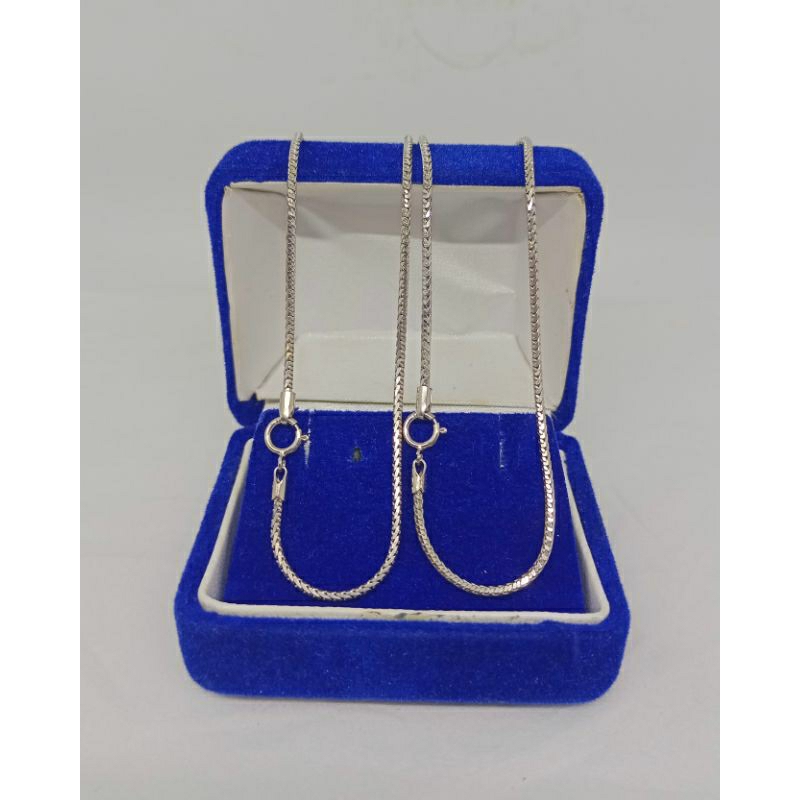 kalung rantai tali sepatu padat/perak asli silver 925 lapis emas/perhiasan fashion terbaru