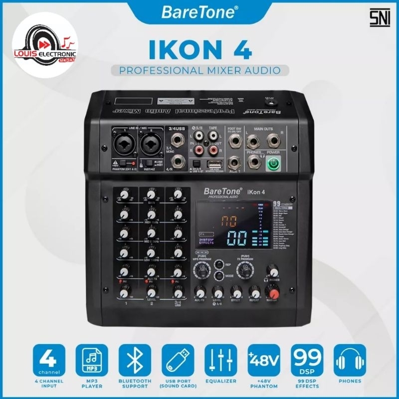 Mixer Audio BareTone IKON 4 4 Channel ORIGINAL