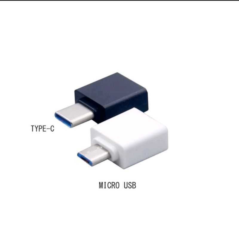 OTG USB Micro / Type C Mini Plastik Konektor Hp ke Flashdisk