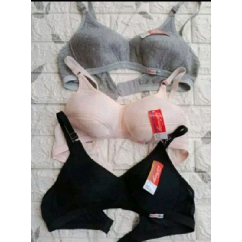 3 PCS BRA Sport Wanita Dewasa - Kutang Wanita Tanpa Kawat Busa Dan Kawat Kain