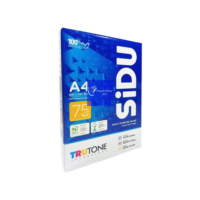 

HVS SIDU ECER A4 75GSM KERTAS HVS KERTAS PRINT 75G A4 / LEMBAR