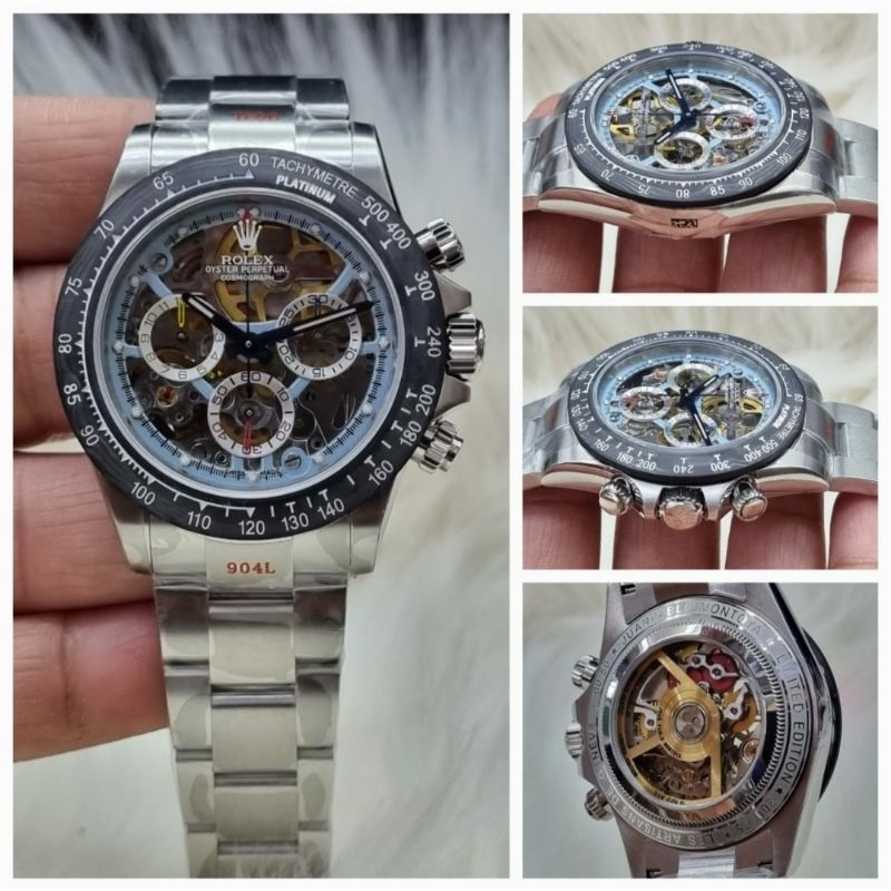 Jam Rolex Montoya Ring Carbon Automatic Swiss Clone Sonic Factory 40mm