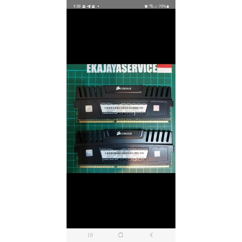 RAM CORSAIR VENGEANCE CMZ4GX3M2A1600C9 DDR3 1600MHZ 2X2GB 1 SET READY