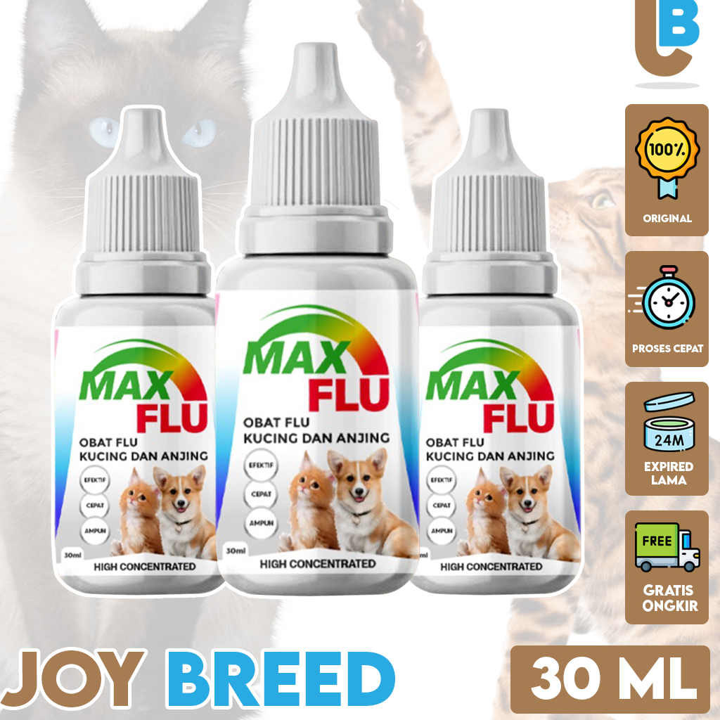 OBAT FLU KUCING TETES MAX FLU 30 ML OBAT ANTI FLU PILEK BELER KUCING DAN ANJING