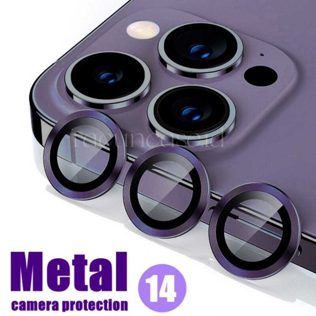 (HARGA PER&quot;1PCS&quot;) METAL RING CAMERA LENS PROTECTOR/PELINDUNG KAMERA FOR IPHONE 11/11PRO/11PRO MAX/12/12MINI/12PRO/12PRO MAX/13/13MINI/13PRO/13PRO MAX/14/14PLUS/14PRO/14 PRO MAX