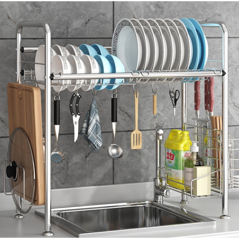 SUPER JUALAN NETEL RAK WASTAFEL DAPUR STAINLESS STEEL, RAK TIRIS PIRING STAINLESS STEEL, KERANJANG