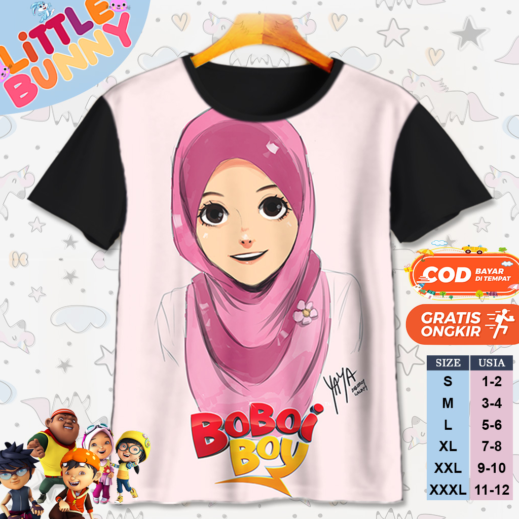 KAOS ATASAN ANAK LAKI LAKI PEREMPUAN YAYA BOBOIBOY GALAXY 2 BAJU KAOS ANAK BOBOIBOY