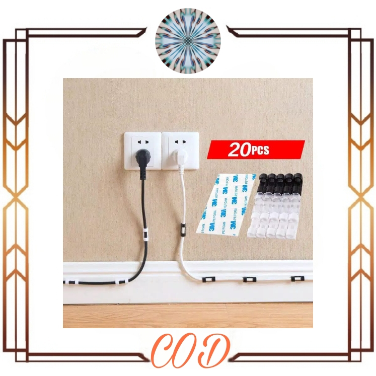 (COD)Klip Kabel Organizer Cable Clip Per pack Pengikat Kabel