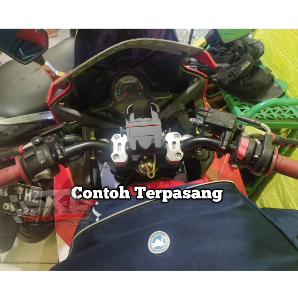 Breket dudukan stang Plus Reser Plus Stabilizer CB150R Old  New Facelift CBR150R CBU Gen 2 (headlamp satu) Lokal Facelift K45G Bracket Dudukan Stang CBR 150R CB150R Facelift CBR Sport dan CB150 Fighter Plus Raiser Plus Stabilizer