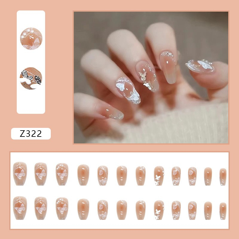 MSY Kuku Palsu Tipe Z &amp; LK 24pcs Set Long Fashion/Fake Nail/Kuku Palsu Pajang