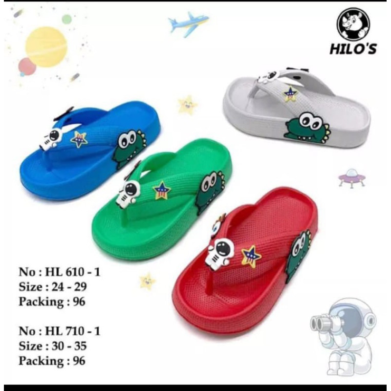 Sandal Anak Hilo’s Terbaru Sandal Jepit Anak Laki-laki Sandal Astronot / Sandal Anak Bahan Eva