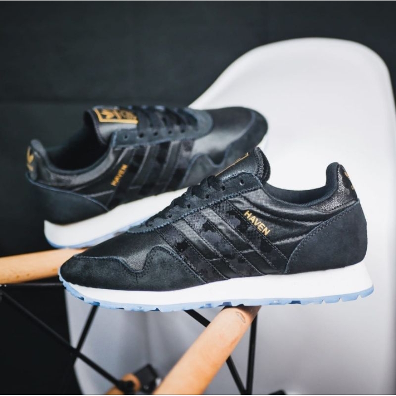 Sepatu Pria Adidas Haven Black Camo Original Made Indonesia