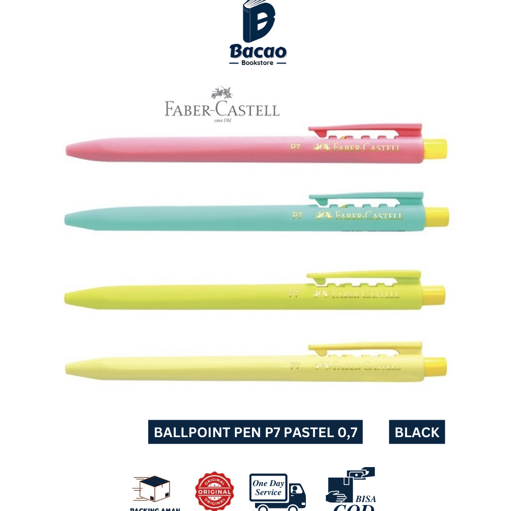 

Pulpen P7 Pastel Cetek Faber Castell Bolpoin 0.7 by Faber Castell