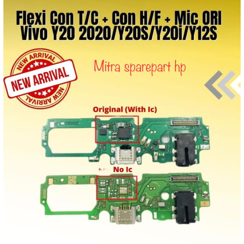 FLEXIBLE CONNECTOR CHARGER PAPAN PCB VIVO Y20 V2027 Y20S V2029 Y20I Y12S V2026 ORIGINAL