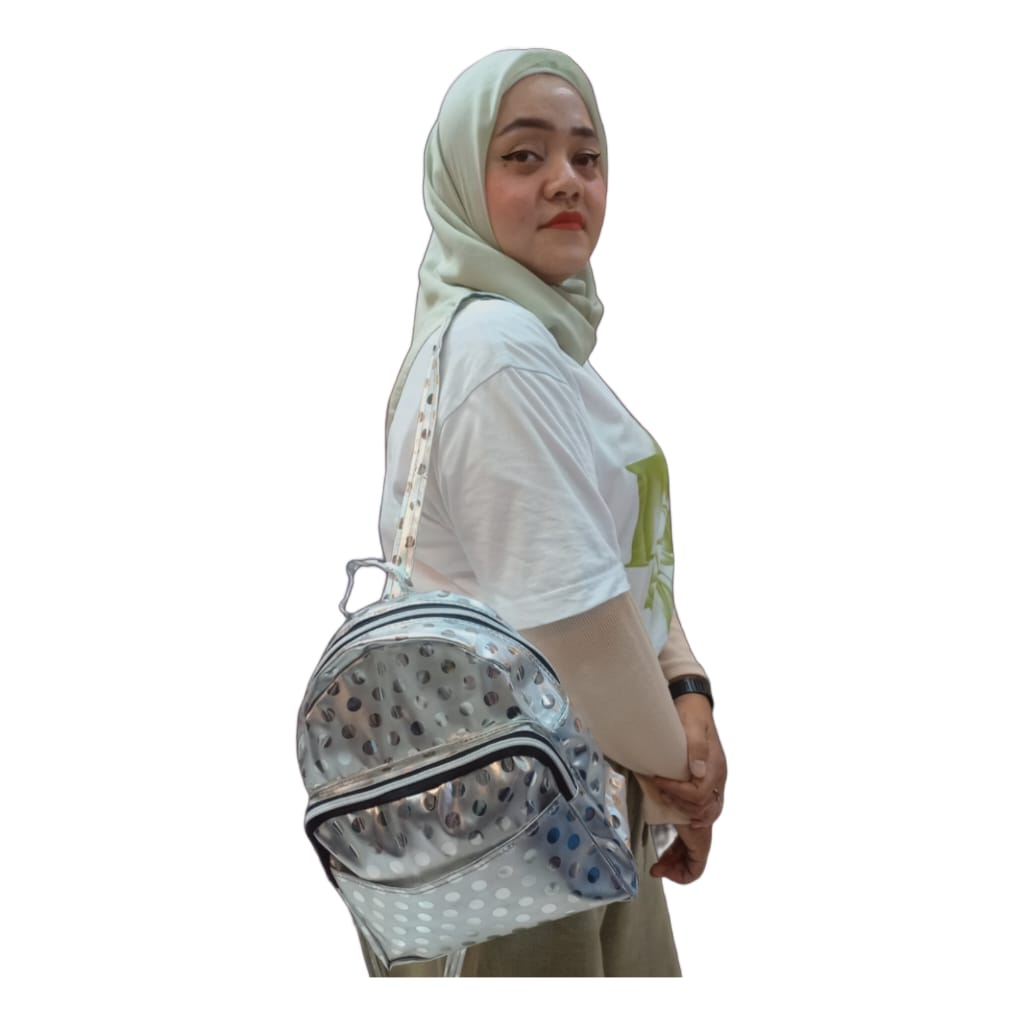 Tas Ransel Wanita Hologram Tas Wanita Tas Ransel kekinian fashion remaja keren bisa cod