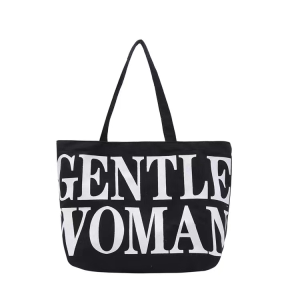 ZC 0374 RISCE TAS TOTE IMPORT WANITA CEWEK PEREMPUAN JAKARTA BATAM GENTLE WOMAN BLACK WHITE