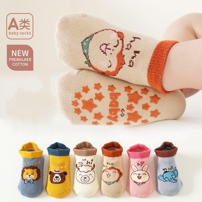 Kaos kaki bayi list Animal motif karakter binatang lucu import baby sock