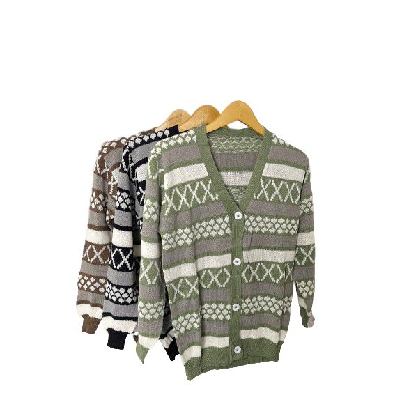 Hinata Cardigan Motif Warna