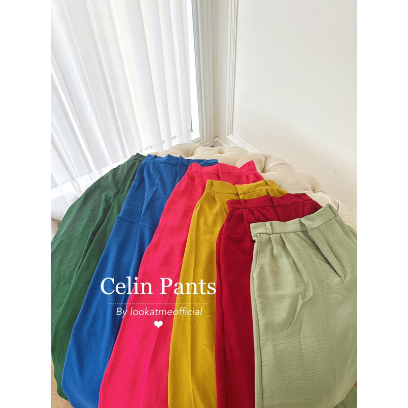 lookatmeofficial • Celin Pants - Celana Kulot Highwaist Anti Kusut Bahan Crinkle