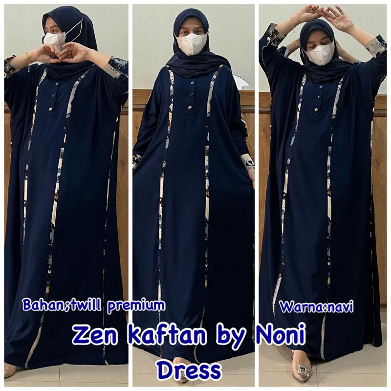 Daster Arab NONI DRESS KAFTAN ZEN  Gamis Twill Premium Big Size Jumbo