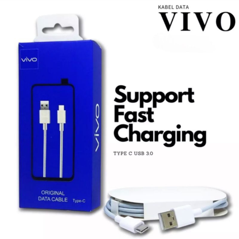 KABEL DATA TYPE C FAST CHARGING 2A 100CM FOR VIVO V17 / V17 PRO / V19 / V20