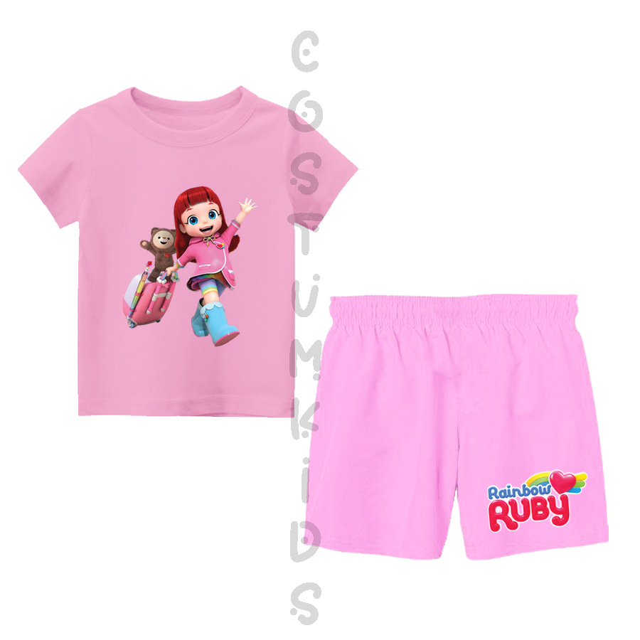 SETELAN KAOS ANAK ANAK RAINBOW RUBY