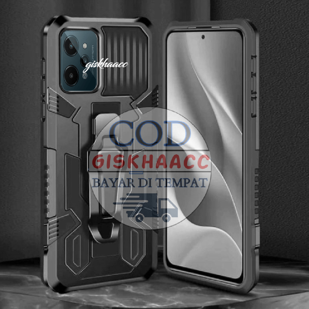 CASE HP REALME C31 CASING STANDING BACK KLIP HARDCASE ROBOT NEW COVER