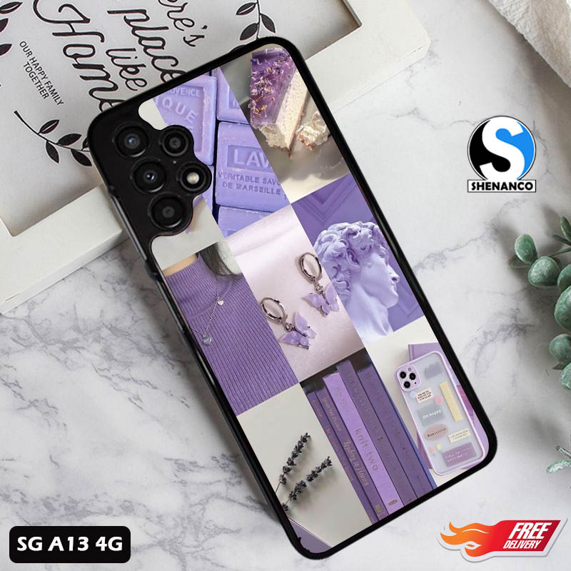 [COD]Promo Case Samsung A13 A12 A11/M11 Gambar Aesthetic Purple Casing Hp Bisa Type Lain Desain Keki