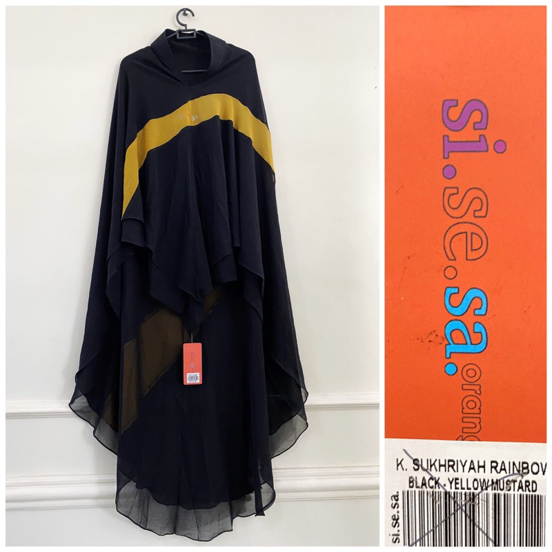 Khimar sisesa black sukriyah