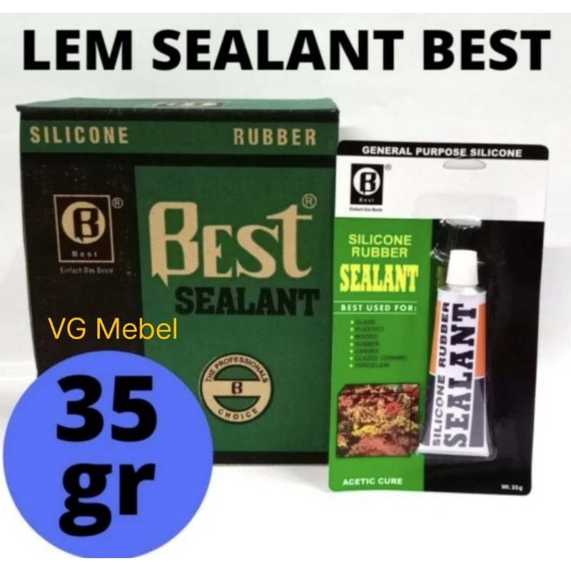 

Lem Kaca Sealant Clear 35 gr Merk BEST - Silikon Rubber Tube Bening
