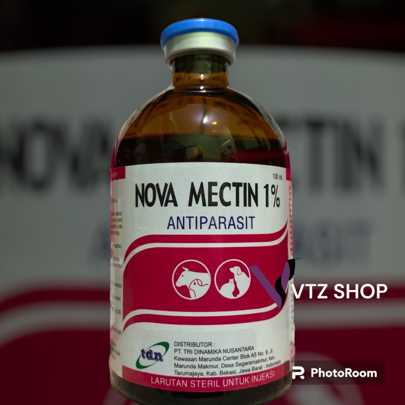 NOVA Mectin 1% inj 100 mL (obat gudig, lsd, antiparasit) seperti ivomec