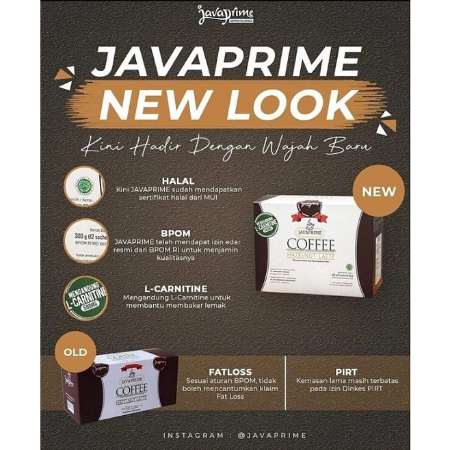 Java Prime Coffee Box Isi 12 Sachet / Kopi Javaprime Pembakar Lemak
