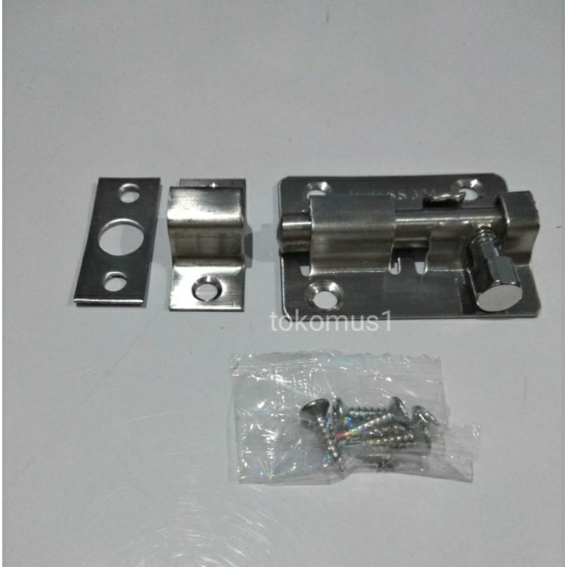 Paket Gembok Pres Kuningan 25mm + Cantolan Gembok 3 Inch SIAP PAKAI Termasuk Skrup