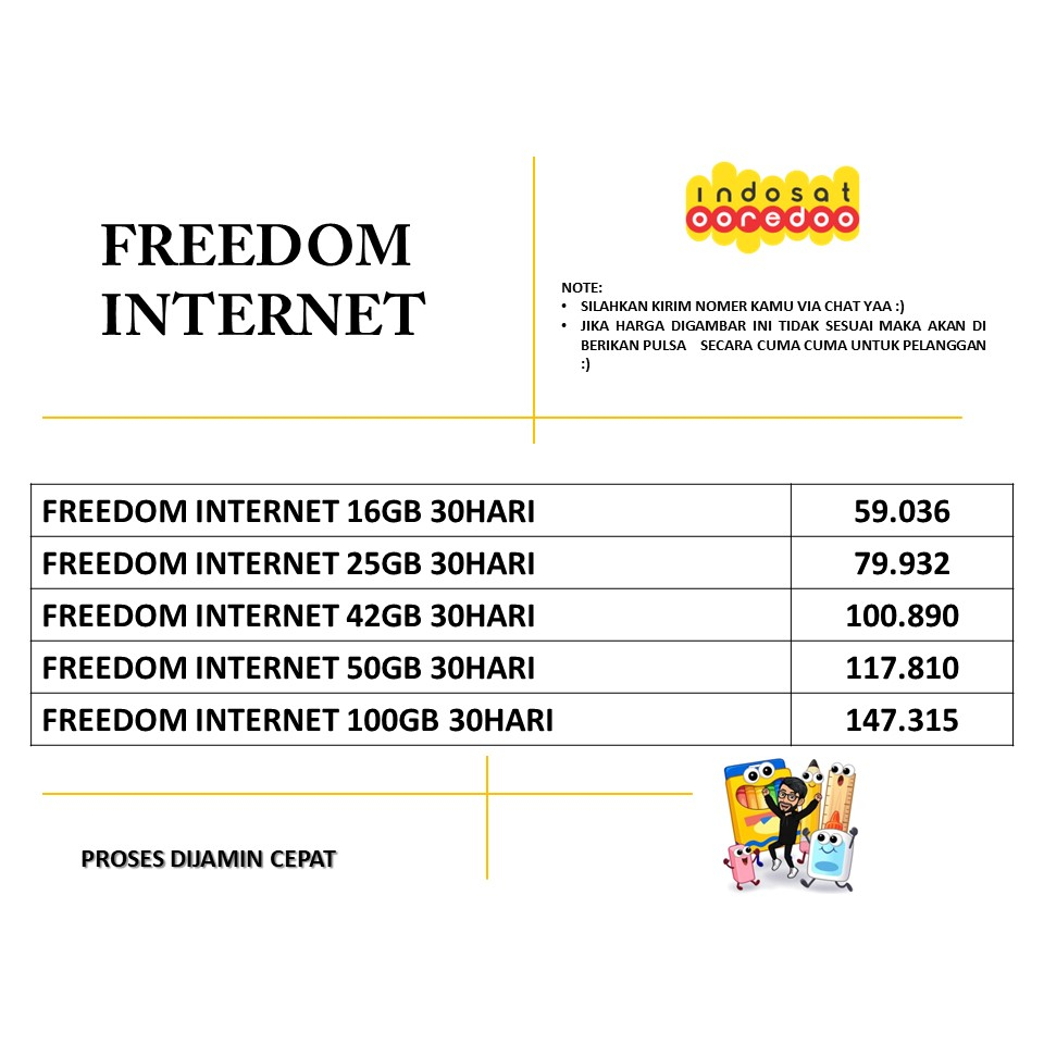 INDOSAT FREEDOM INTERNET - PAKET DATA INDOSAT