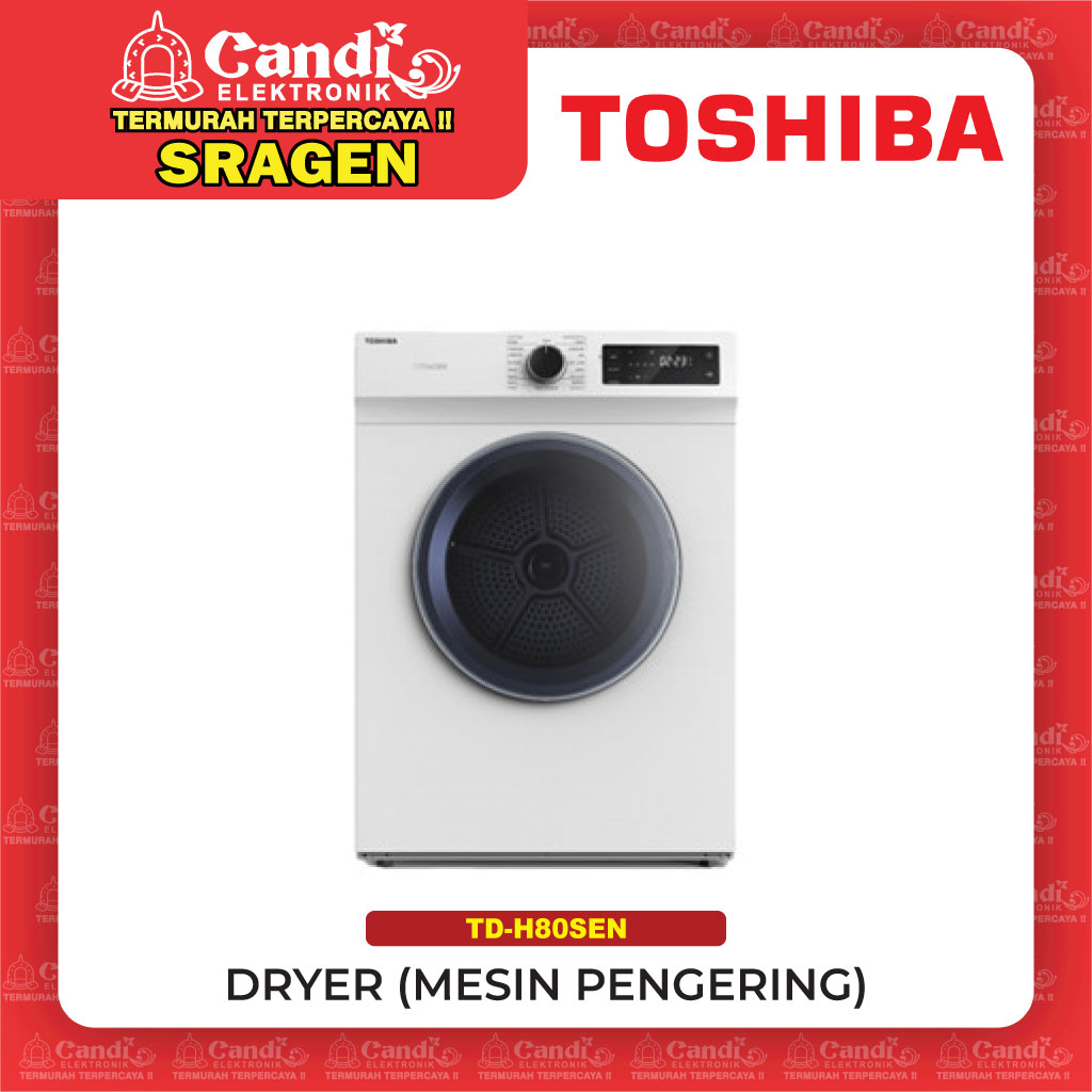 TOSHIBA Dryer Mesin Pengering Pakaian 7Kg - TD-H80SEN