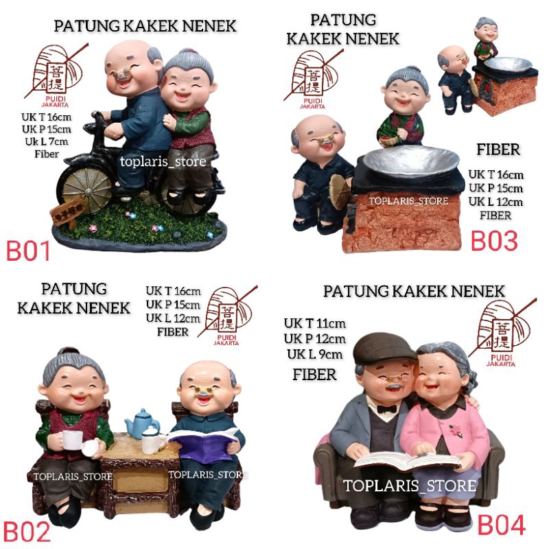 Patung Kakek Nenek Fiber 023