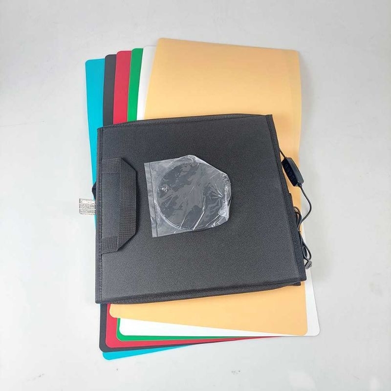 PULUZ 40x40x40cm Photo Studio Mini Softbox Ring Light with 6 Backdrop - PU5