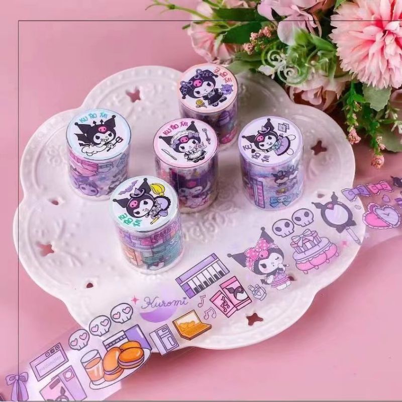 BLANJA.ids (45mm X 1 Meter) washi tape lucu karakter sanrio kuromi cinnamonroll my melody/ deco tape