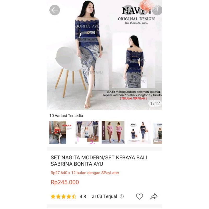 NAGITA MODERN SET BONITA AYU