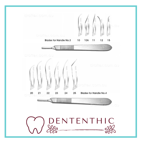 Dental scalpel handle blade