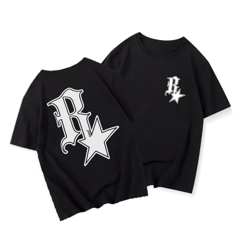 RDGF kaos cowok keren  Kaos premium Kaos Print Depan dan Belakang kaos pria keren hitam PRIA &amp; WANITA (UNISEX)/A0618