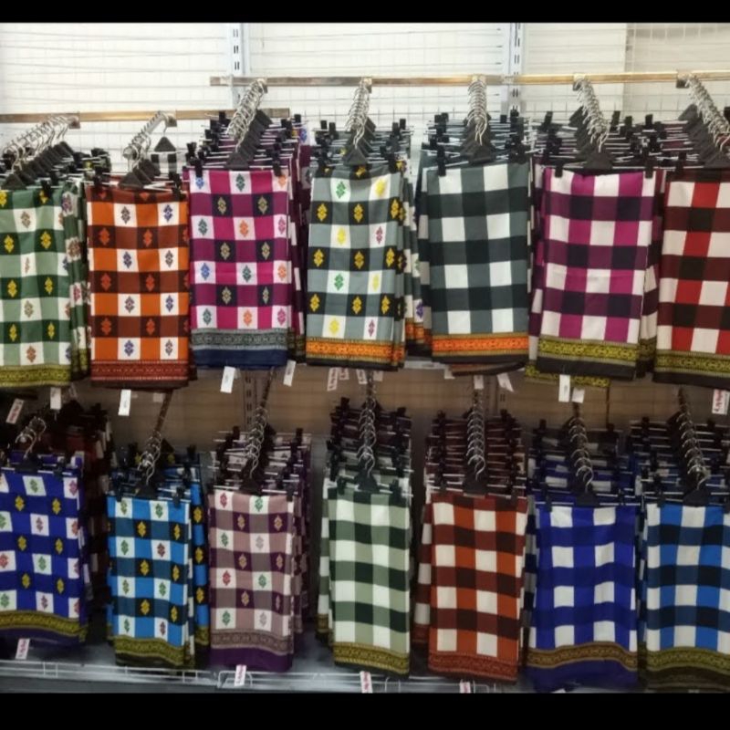 SARUNG KOTAK UKURAN STANDAR DAN JUMBO / SARUNG BALI MOTIF CATUR / KAIN KOTAK BALI