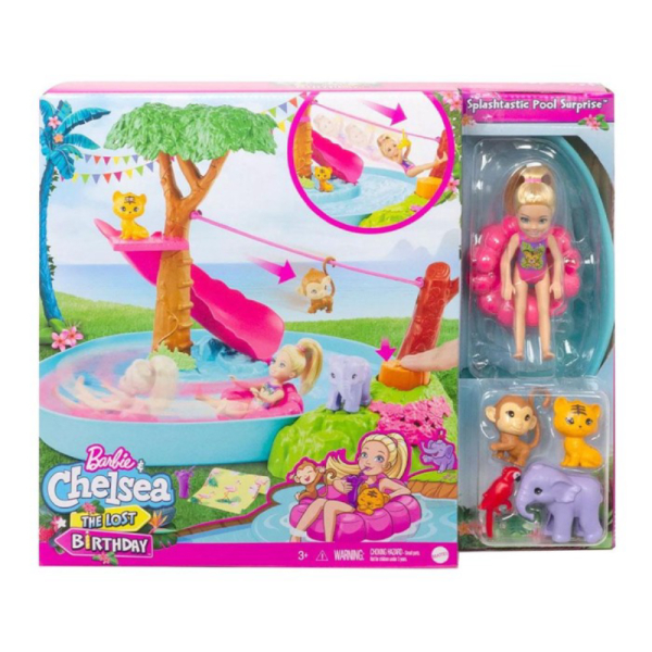

Unik Boneka Barbie Chelsea Lost Birthday Splastasthic Pool Surprise Playset Diskon